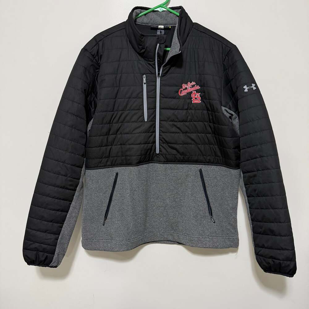 St Louis Cardinals Under Armour 1/2 Zip Pullover Sweatshirt Jacket MLB